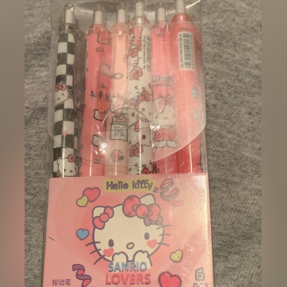 Hello Kitty Sanrio Click Pen Black n White checked NEW NWT in package - One Pen - Picture 7 of 9